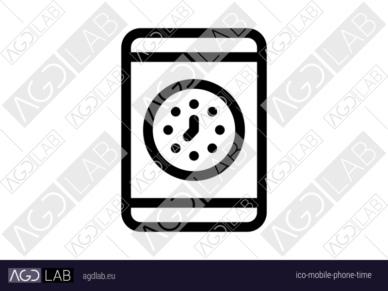 Mobile phone time icon