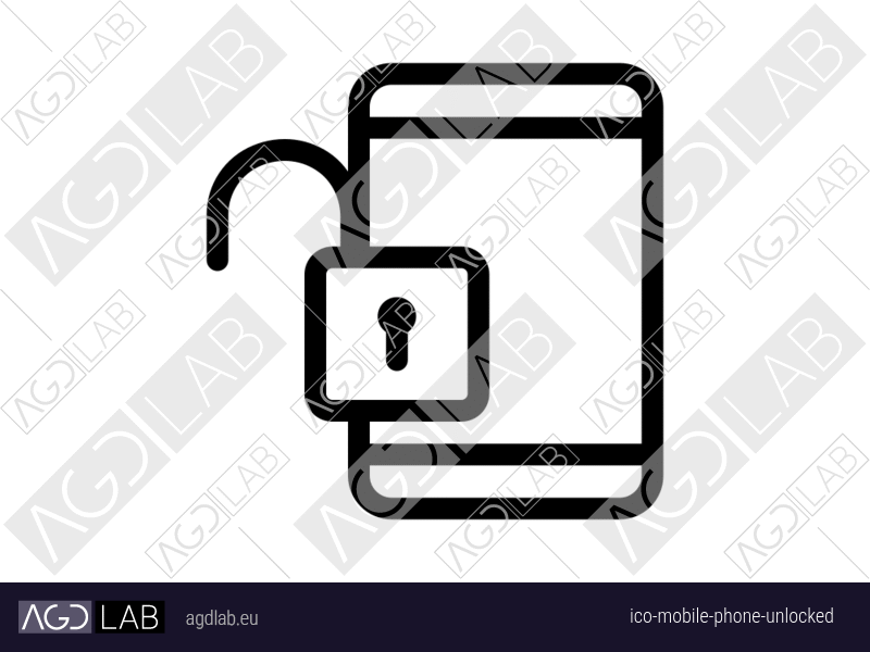 Mobile phone unlocked icon