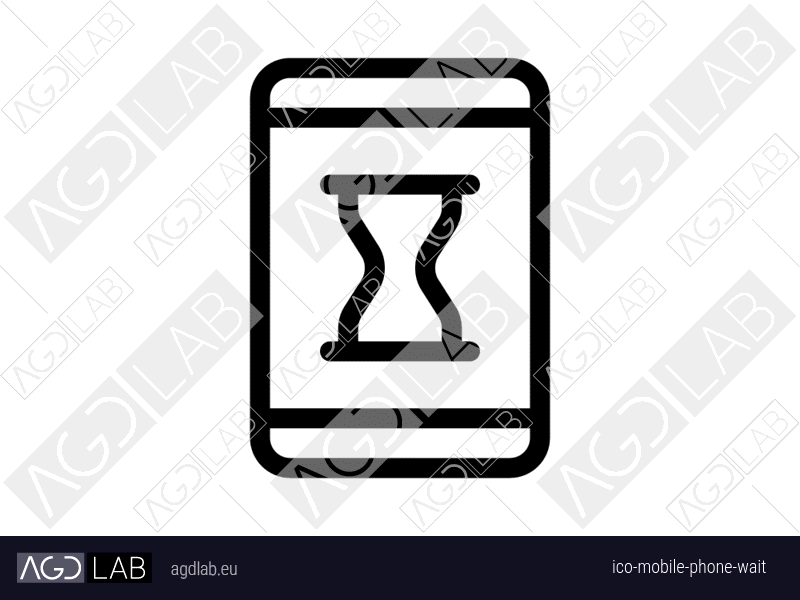 Mobile phone wait icon