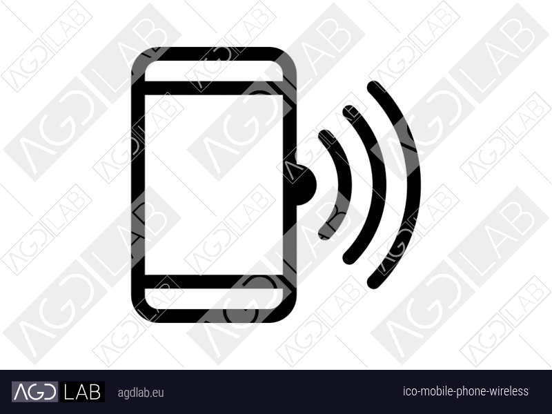 Mobile phone wireless icon
