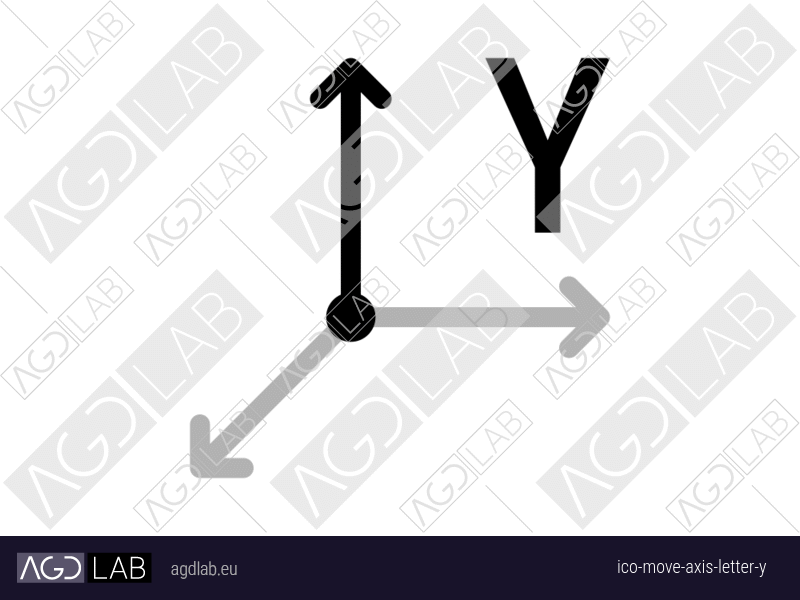 Move axis letter Y icon