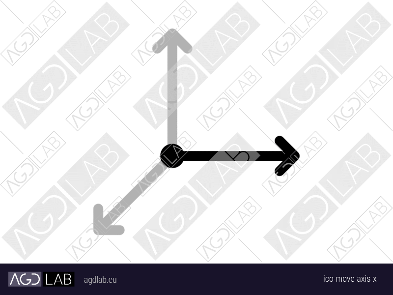 Move axis X icon