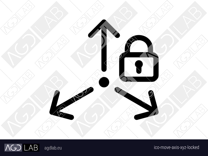 Move axis xyz locked icon
