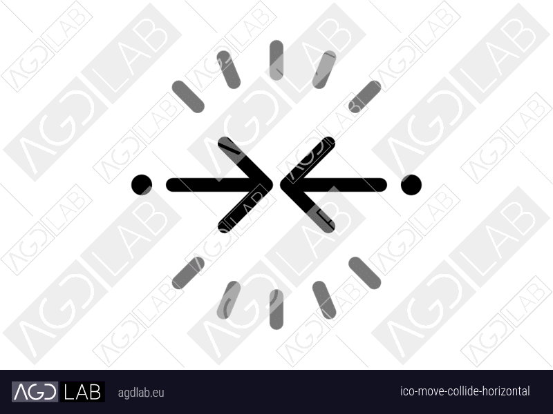 Move collide horizontal icon