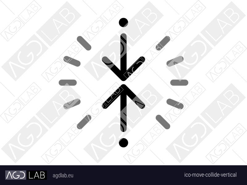 Move collide vertical icon