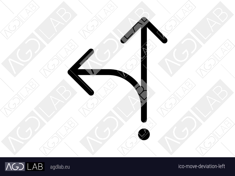 Move deviation left icon