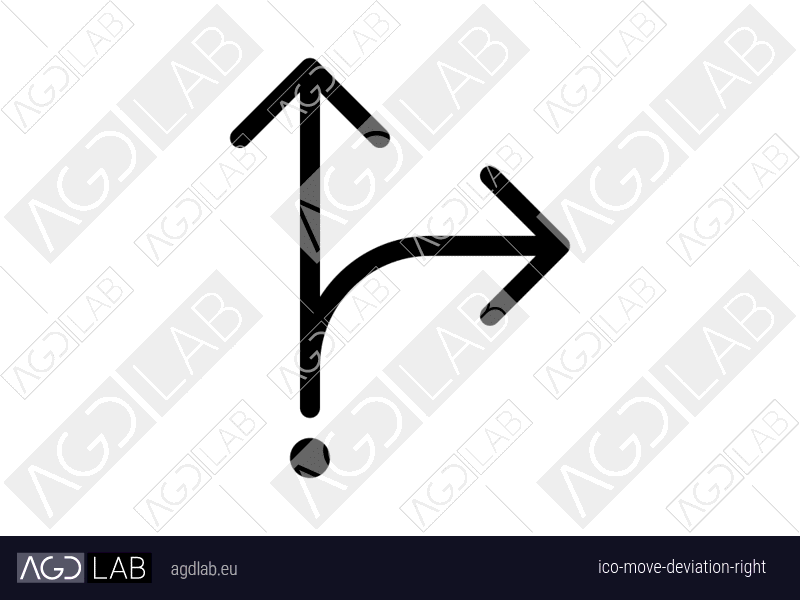 Move deviation right icon