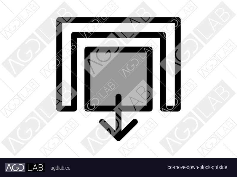 Move down block outside icon