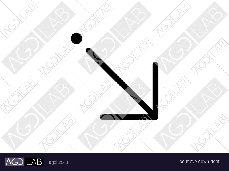 Move down right icon