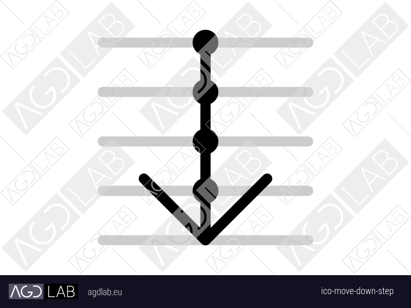 Move down step icon