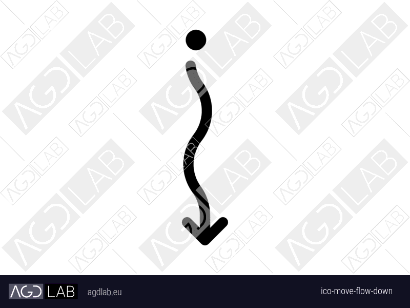 Move flow down icon