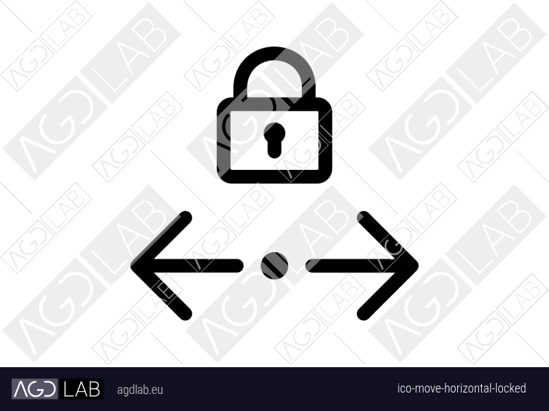 Move horizontal locked icon