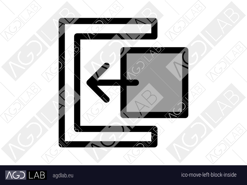 Move left block inside icon