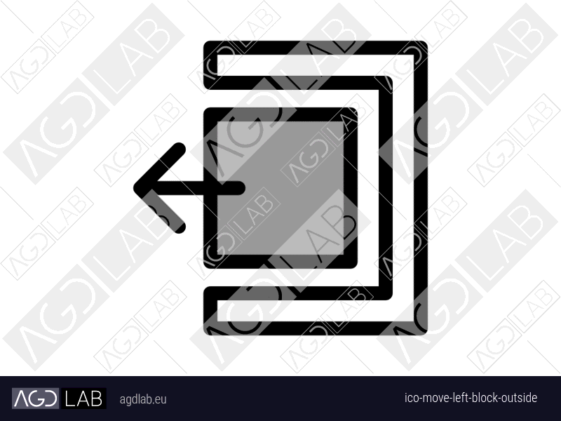 Move left block outside icon