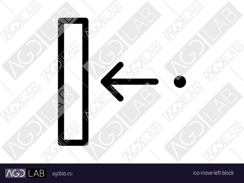 Move left block icon