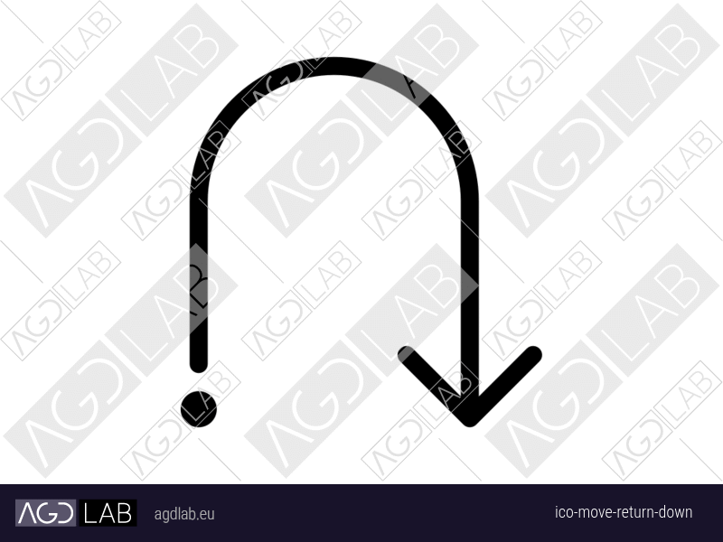 Move return down icon