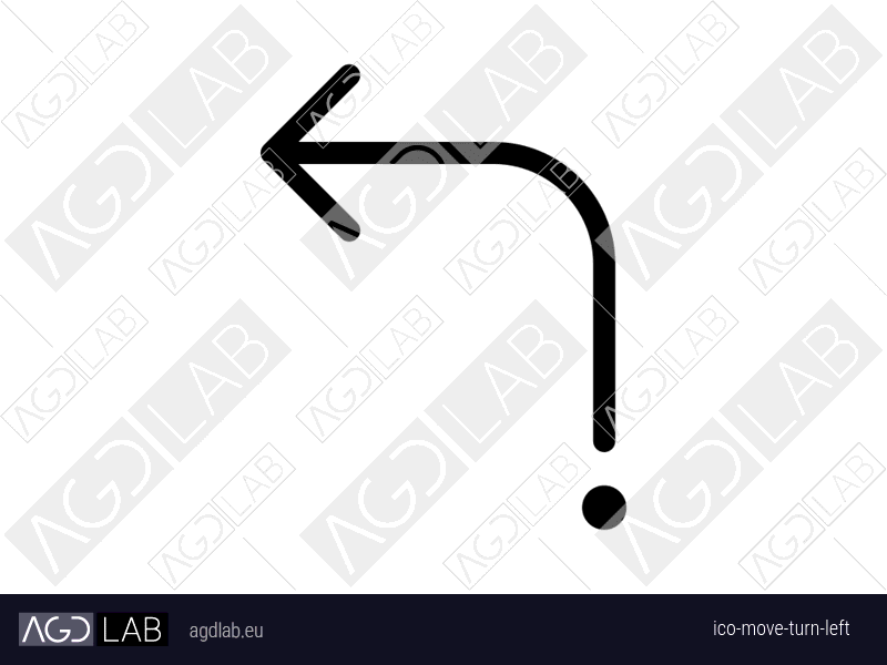 Move turn left icon