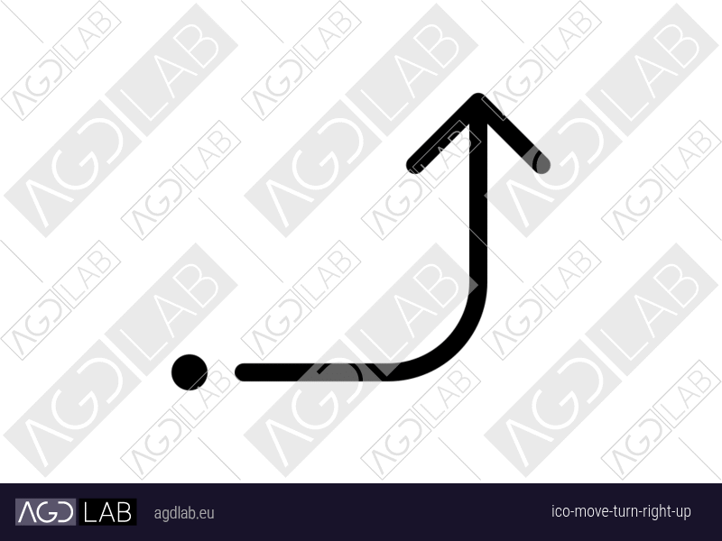 Move turn right up icon