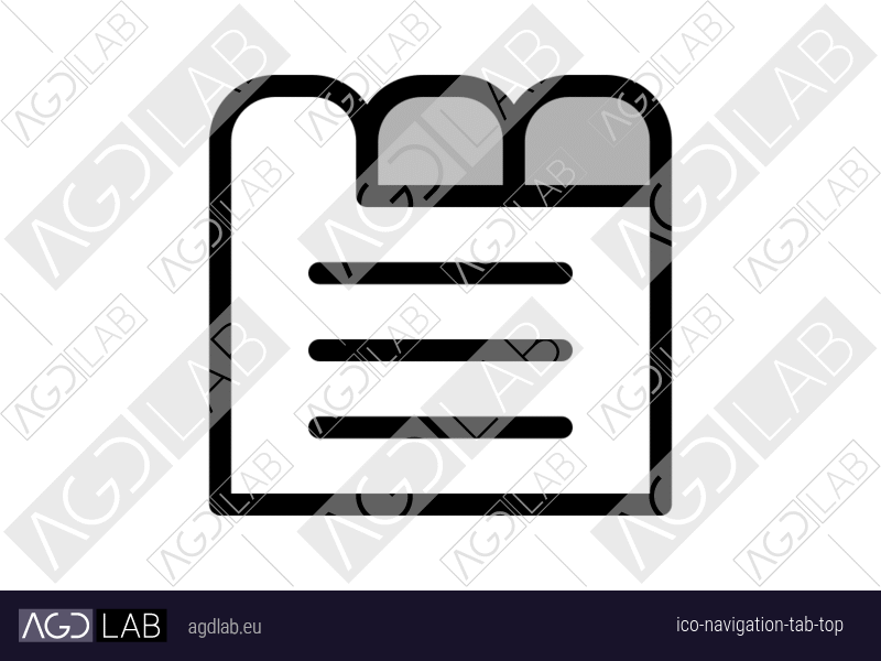 Navigation tab top icon
