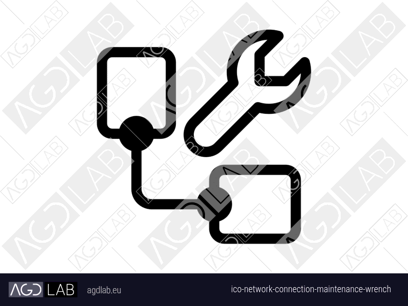 Network connection maintenance wrench icon
