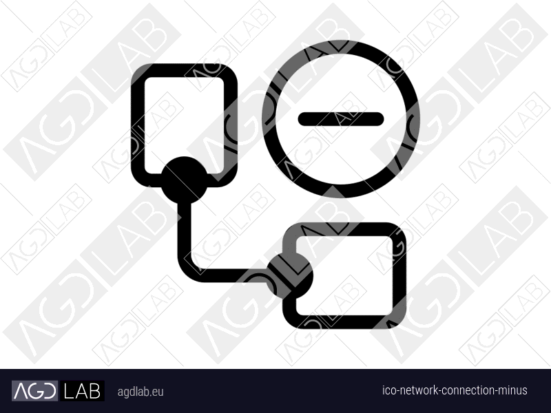 Network connection minus icon