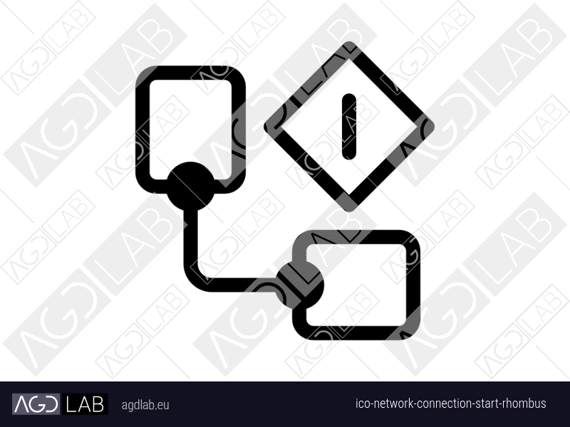 Network connection start rhombus icon
