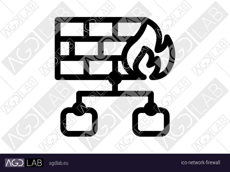 Network firewall icon