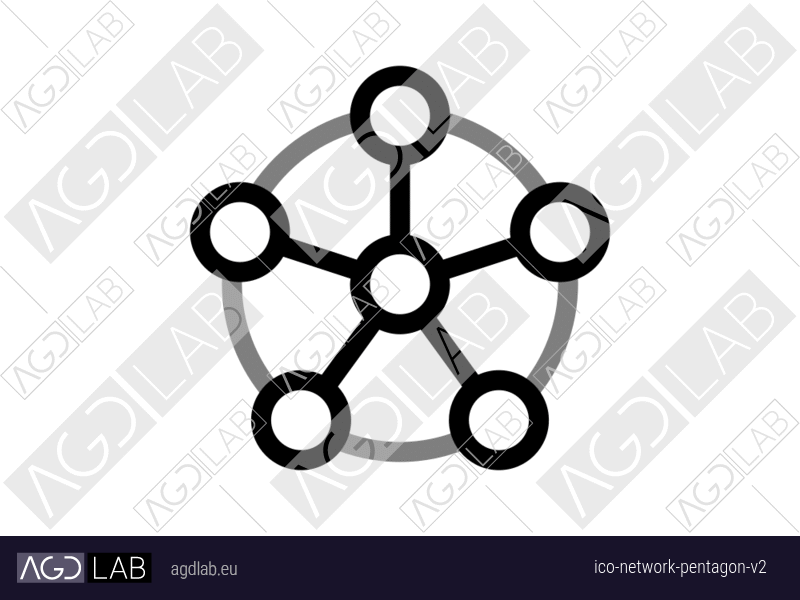 Network pentagon alternative version icon