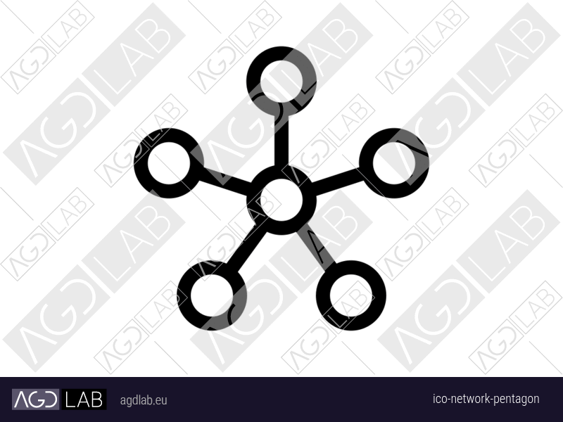 Network pentagon icon