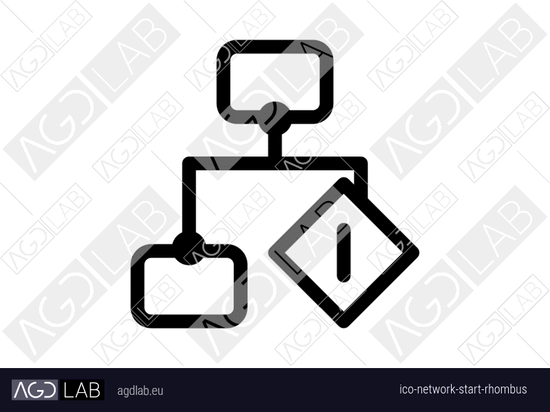 Network start rhombus icon