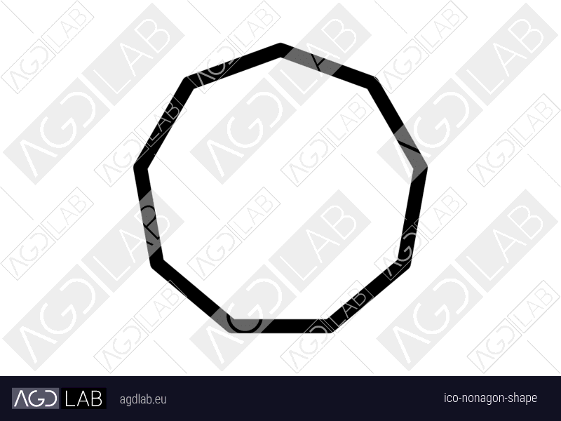 Nonagon shape icon