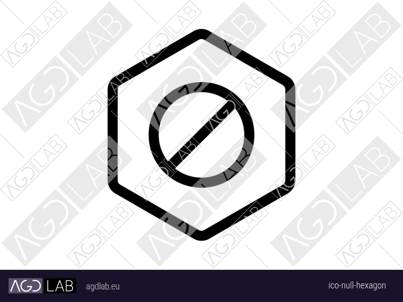 Null hexagon icon