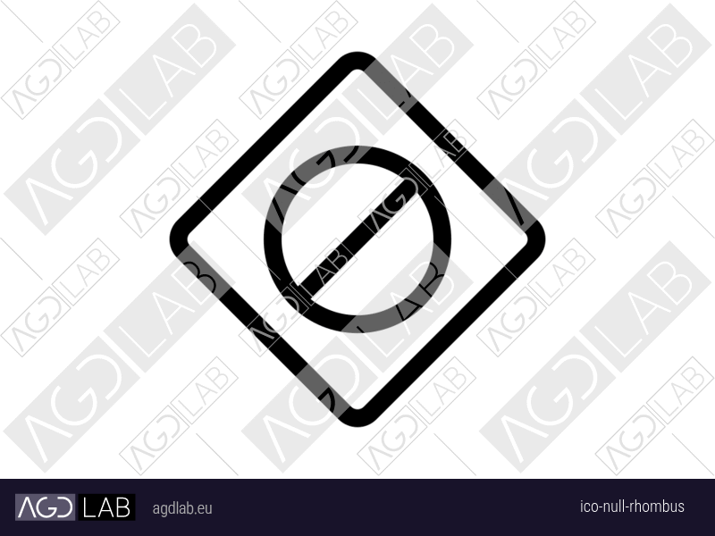 Null rhombus icon