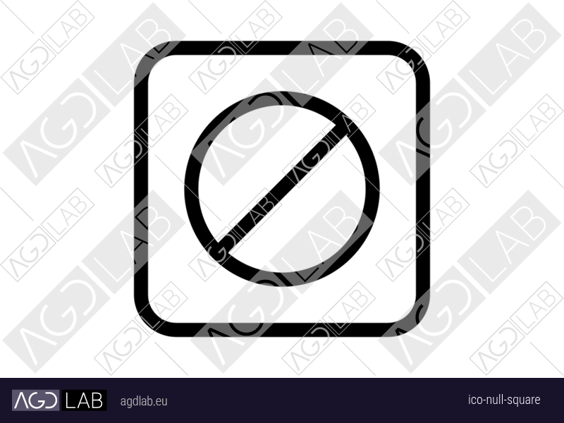 Null square icon