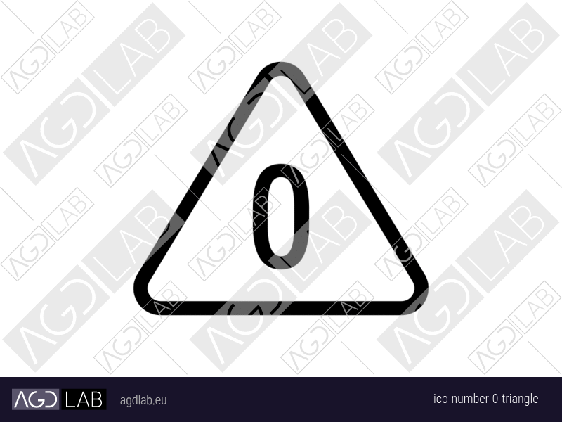 Number 0 triangle icon