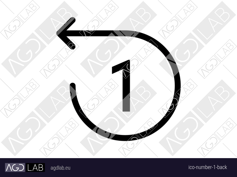 Number 1 back icon