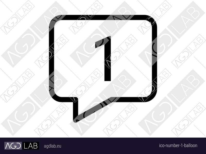 Number 1 balloon icon