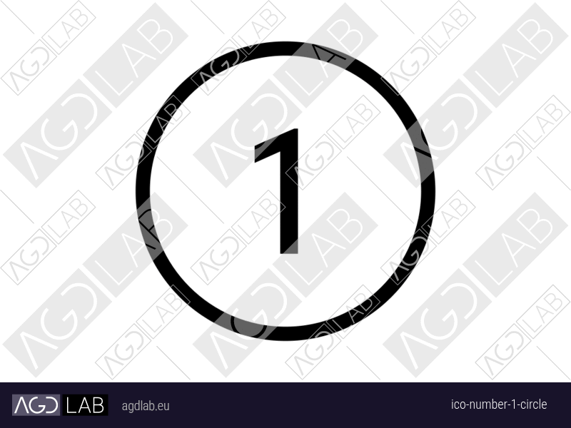 Number 1 circle icon