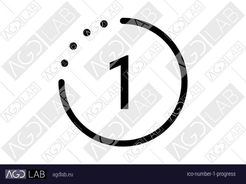 Number 1 progress icon