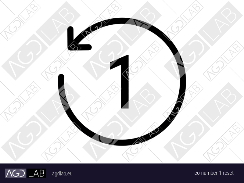 Number 1 reset icon