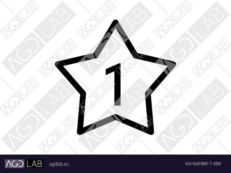 Number 1 star icon