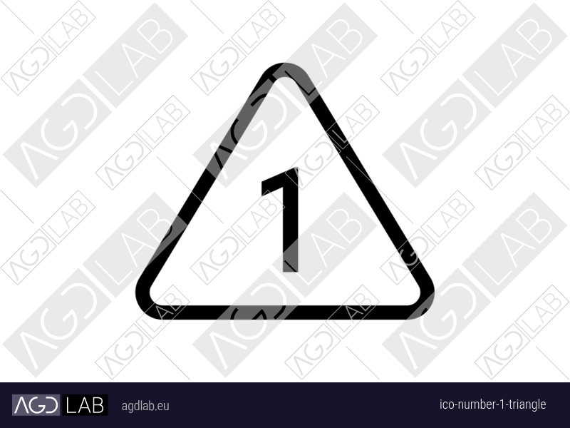 Number 1 triangle icon