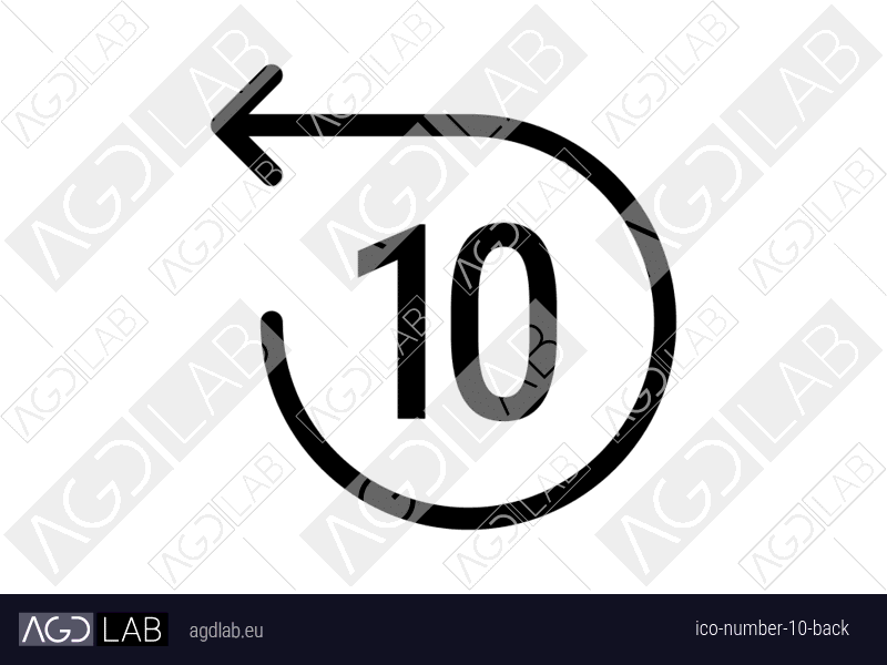 Number 10 back icon