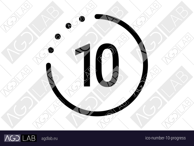 Number 10 progress icon