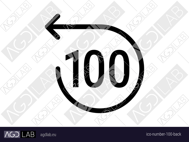 Number 100 back icon