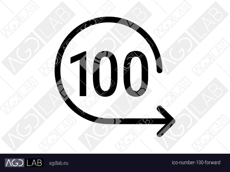 Number 100 forward icon