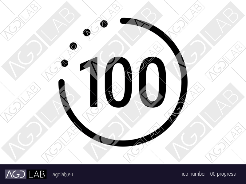Number 100 progress icon