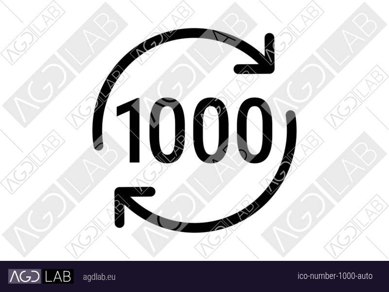Number 1000 auto icon