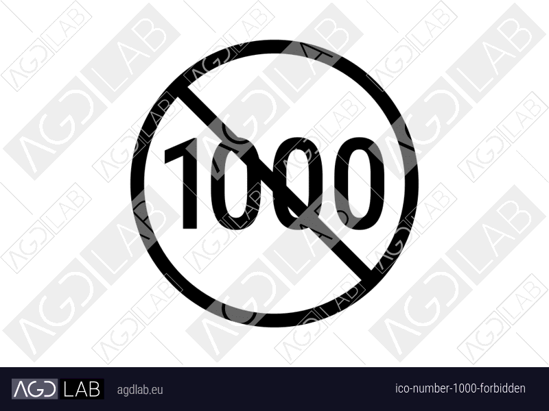 Number 1000 forbidden icon