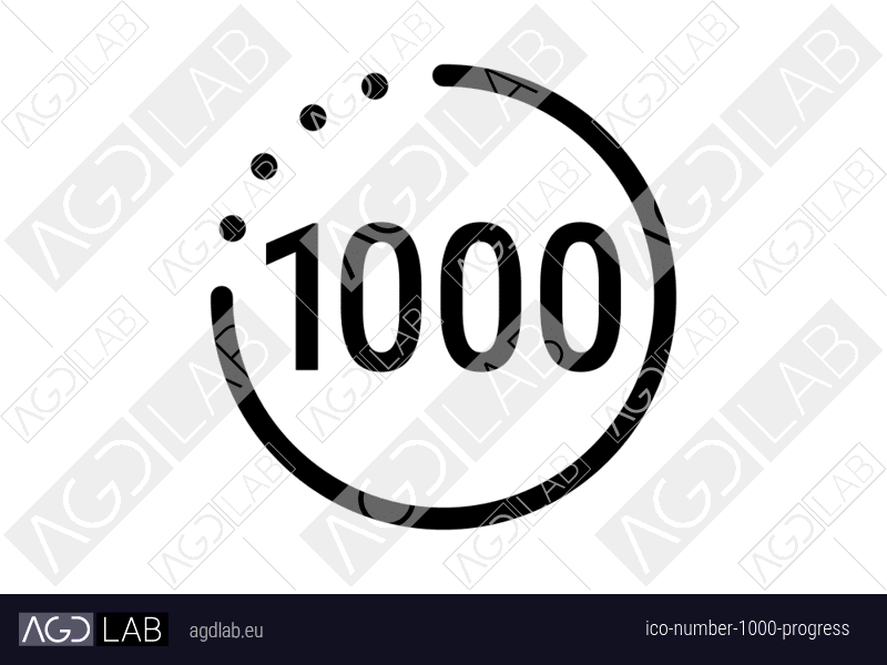 Number 1000 progress icon